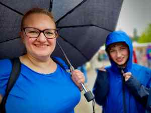 Sheltering from the rain