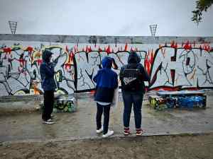 Street art on the Berlin Wall