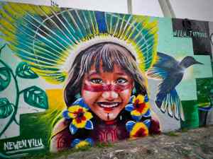 Street art on a section of Berlin Wall