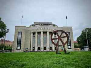 Volksbühne Theatre on our street, Rosa-Luxemburg-Straße