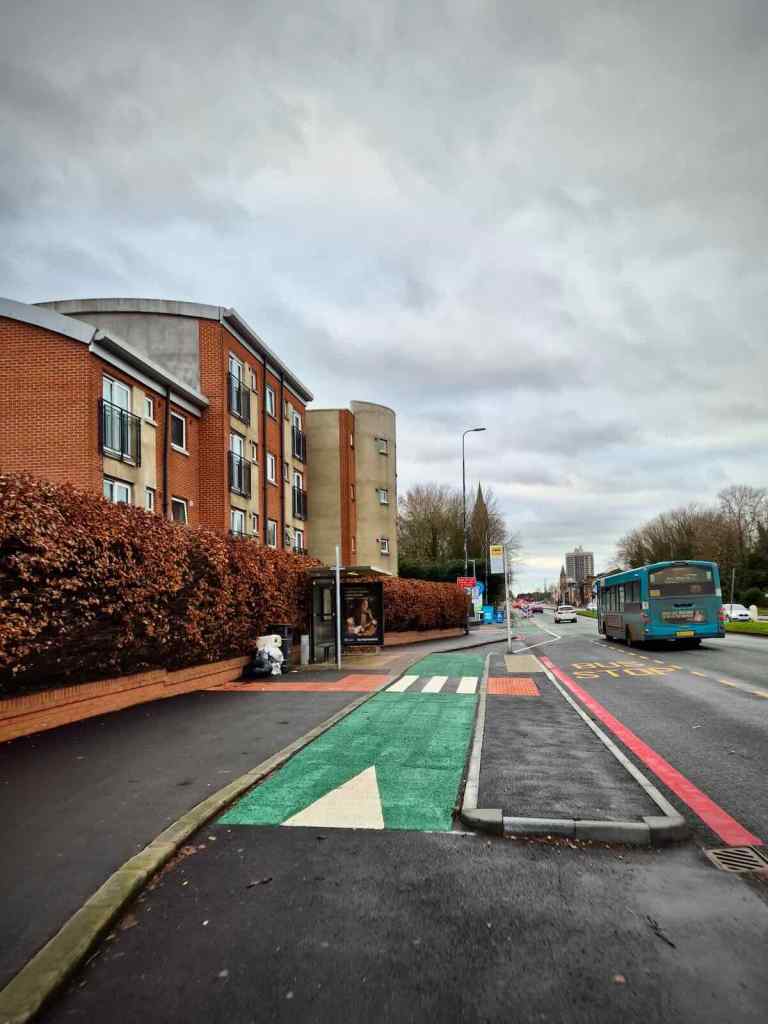New bus stop bypass before Bridgewater Street
