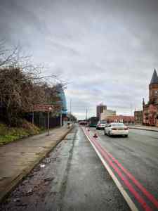 Approaching Edge Lane / Kingsway junction