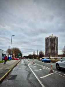 Continuing towards Crossford Street turning