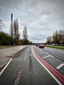 Passing the lay-by before the M60