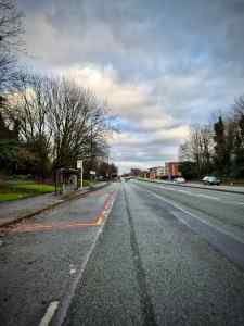 Bus stop before Derbyshire Lane to be replaced with bus stop bypass and slip road to be filled in