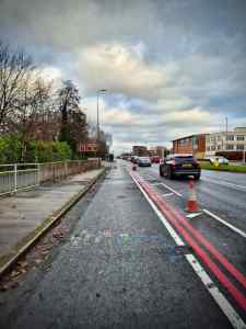 Approaching Davyhulme Road East