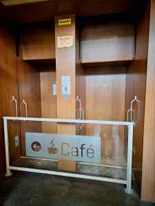 Paternoster lift, sadly not in use