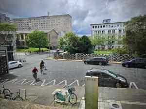 Looking out from Haus 1 building