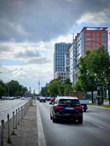 Looking along Frankfurter Allee