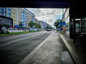 Painted lane on Frankfurter Allee