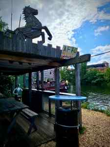 Looking out across the River Spree