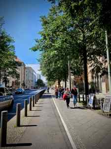 Cycle path on Oranienburger Straße