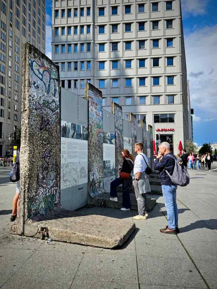 Sections of the Berlin Wall in Potsdamer Platz