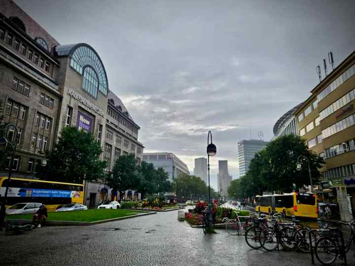 On Kurfürstendamm, KaDeWe on the left
