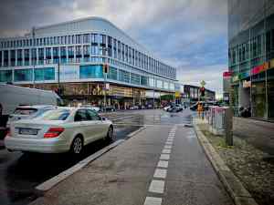 Painted lane on Joachimsthaler Straße