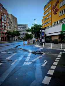At the Nürnberger Straße junction