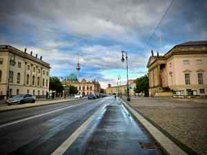 Painted lane on Unter den Linden