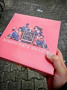 Picking up doughnuts