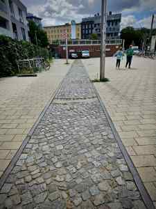 Old railway track outside Nordbahnhof Station