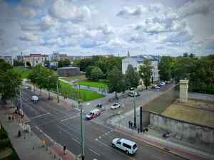 Berlin Wall Memorial from the viewing platform in the Berlin Wall Documentation Center