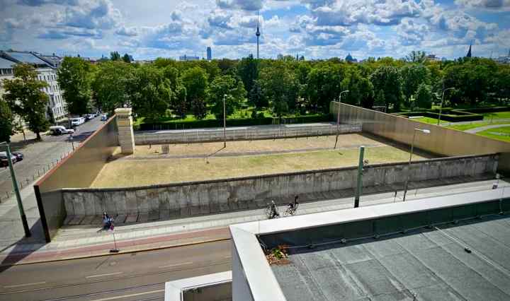 Berlin Wall Memorial from the viewing platform in the Berlin Wall Documentation Center