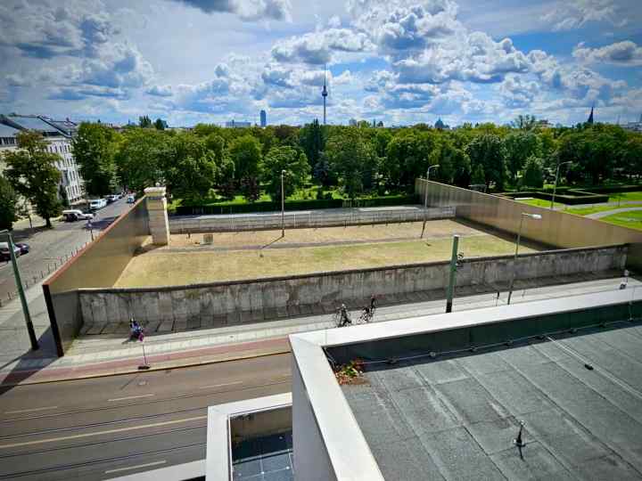 Berlin Wall Memorial from the viewing platform in the Berlin Wall Documentation Center