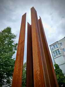 Sculpture at the location of a guard tower