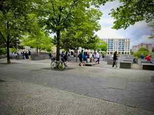 At the Memorial to the Murdered Jews of Europe