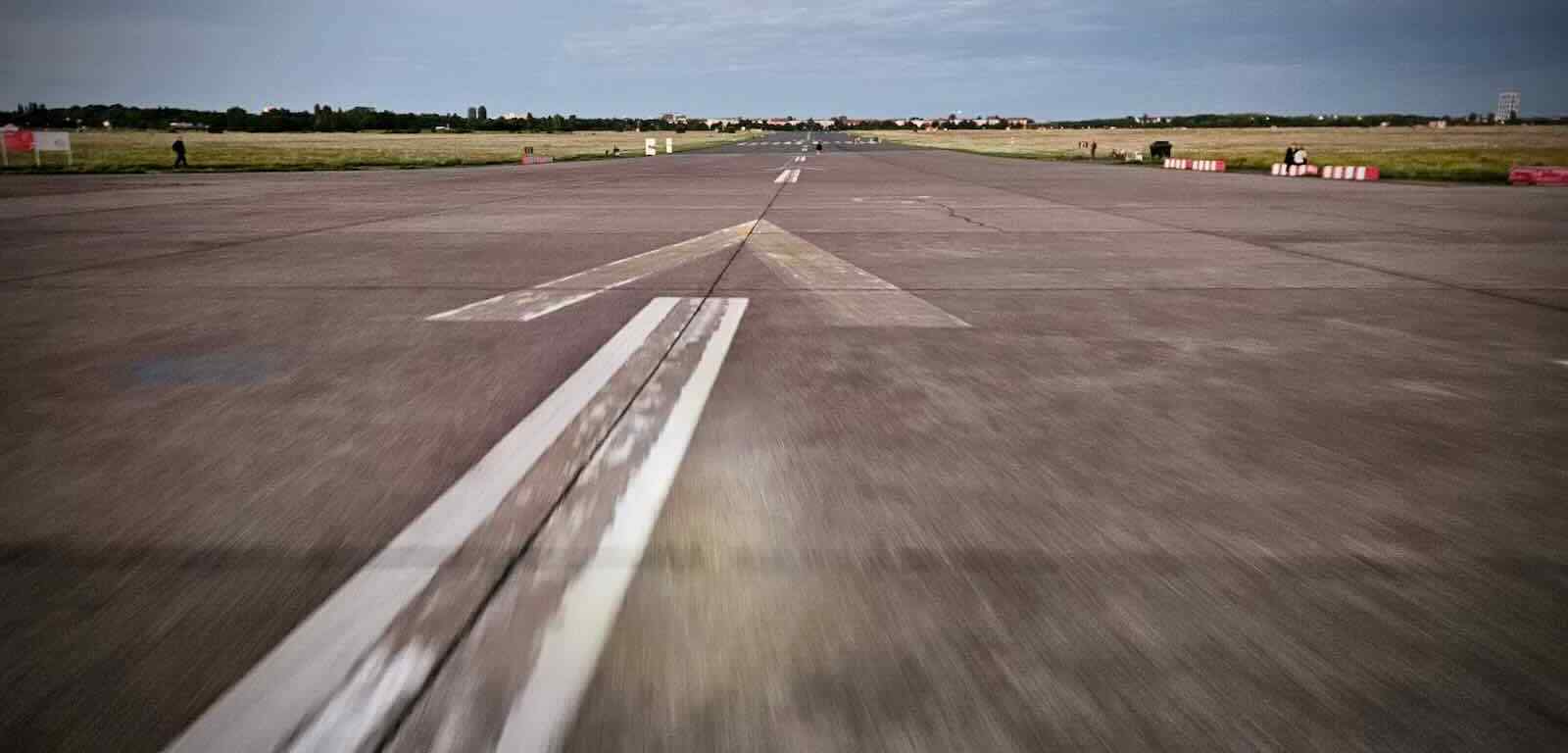 Riding on the runway Tempelhofer Feld