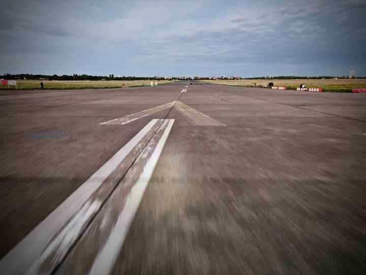 Riding on the runway Tempelhofer Feld