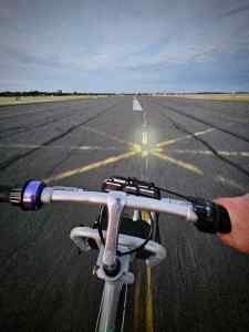 Riding on the runway Tempelhofer Feld