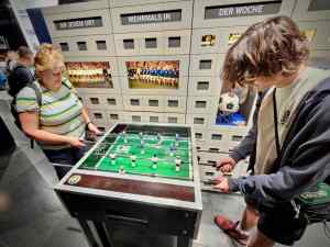 Playing table football