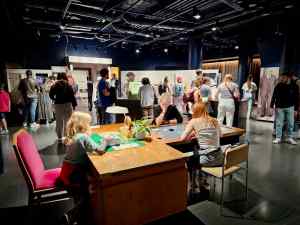 Looking across the museum