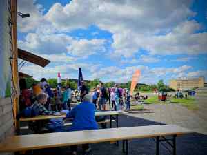 Outside Luftschloss Tempelhofer Feld theatre