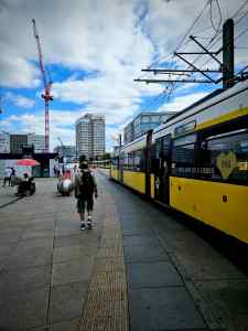 Tram passing in Alexanderplatz