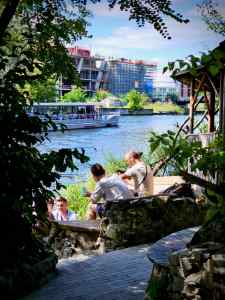 Looking out across the River Spree