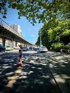 Cycle lane on Gitschiner Straße