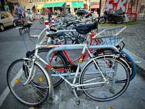Bikes parked at Rio-Reiser-Platz