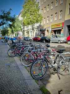 Bikes parked on Mariannenstraße
