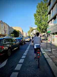 Cycling along Prinzenstraße