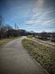 New section away from the river on the Mersey River Path