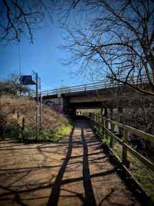 Mersey River Path, approaching the M60