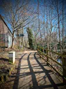 Approaching the Geoff Funnell Bridge