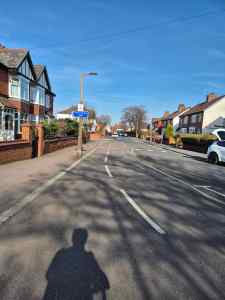 Short cycle path on Buckingham Road