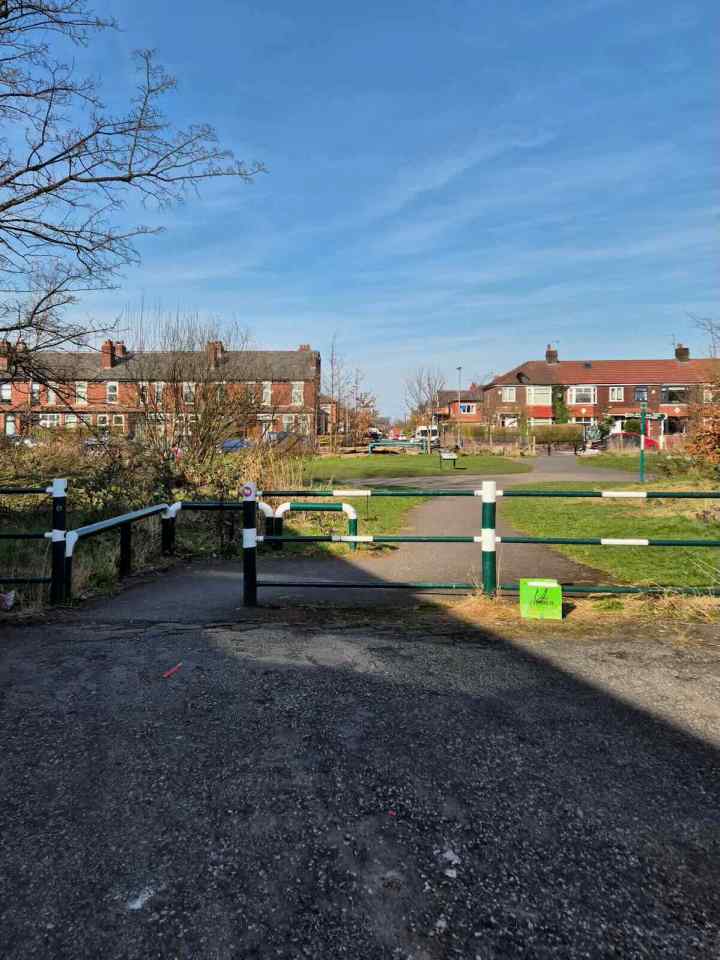 Fallowfield Loop entrance in Levenshulme
