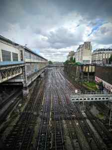 Railway tracks to Gare Saint-Lazare