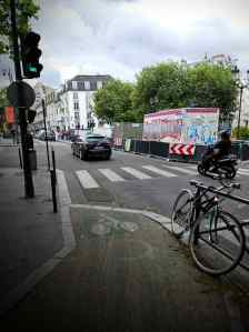 End of the cycle path on Boulevard de Clichy