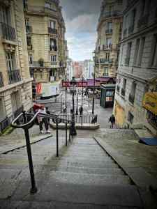 Looking down to Lamarck - Caulaincourt Métro station