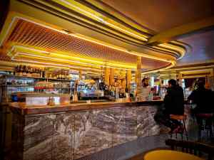 The bar in Café des Deux Moulins