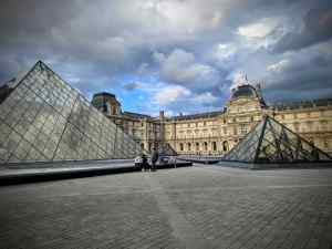 Outside the Louvre